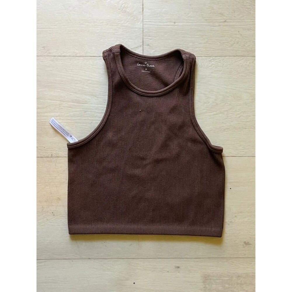 Brown Crop Tank